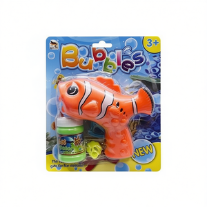 Pistola per bolle Bubble Fish 18x21,3x6 cm con flacone di soluzione per bambini dai 3 anni in su - Product Image 2