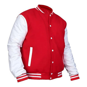 แจ็คเก็ตวาร์ซิตี้บุรุษ แจ็คเก็ตเบสบอลแบบ Letterman แจ็คเก็ตบอมเบอร์สำหรับวิทยาลัย ตัวเสื้อทำจากผ้าขนสัตว์พรีเมียม แขนเสื้อทำจากหนังแท้ สไตล์คลาสสิกย้อนยุค - Product Image 6