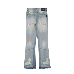 Jeans de Estilo Baggy Rectos Personalizados para Hombre, Pantalones de Mezclilla Gruesa Lavada de Alta Calidad a un Precio Muy Económico - Product Image 2