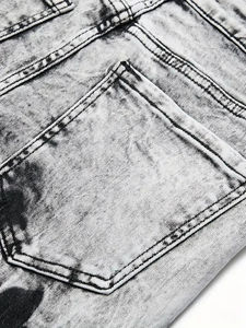 Pantalones cortos de mezclilla para hombre al por mayor, estilo casual, rectos, holgados, hasta la rodilla, para uso urbano, personalizados - Product Image 6