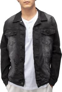 Veste en jean classique pour homme – Veste en denim haut de gamme pour homme avec un design intemporel, une coupe confortable et un style streetwear décontracté - Product Image 3
