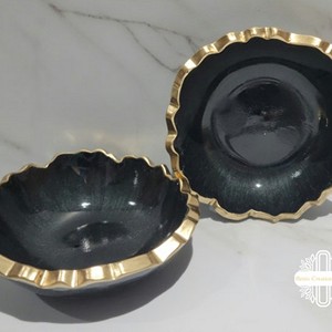 Vaisselle de luxe en résine polie, fabriquée en Inde, écologique, design moderne, compatible lave-vaisselle, idéale pour les fêtes - Product Image 5