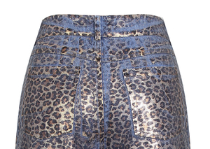 Women Leopard Print Wide Leg Jeans Baggy Y2K Streetwear Loose Fit <b>Animal</b> Print Denim Pants Vintage Style Cheetah print Jeans - Product Image 4