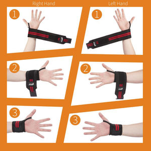 Bandes de maintien pour poignets, élastiques, antidérapantes, confortables, pour la musculation, unisexes, personnalisables, vente en gros - Product Image 6
