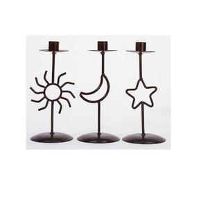 Porte-bougie minimaliste en métal pour mariage, événement festif, ensemble de 3 supports à bougies classiques et tendance en fer pour la décoration de la maison et de la table - Product Image 4