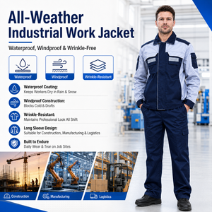 Conjunto <span class=keywords><strong>de</strong></span> Chaqueta y Pantalones <span class=keywords><strong>de</strong></span> Trabajo Industriales Impermeables y Resistentes al Viento con Logotipo Personalizado, Venta al Por Mayor <span class=keywords><strong>de</strong></span> Fábrica OEM, Duraderos, Certificados CE - Product Image 4