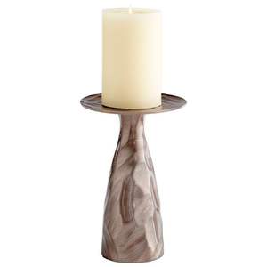 Twisted Stem Silver Metal Candle Holder Set <b>Decorative</b> Candlestick Modern Home <b>Decor</b> <b>Table</b> Centerpiece Accent Style - Product Image 3