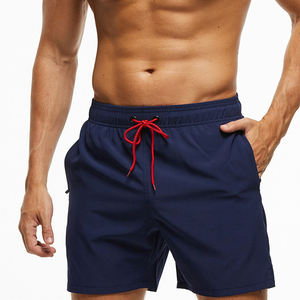 Shorts amples en polyester pour hommes, légers, à séchage rapide, imperméables, avec cordon de serrage, vente en gros - Product Image 1