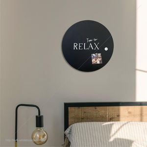 Pizarra Magnética Redonda de Madera sin Marco para Oficina y Hogar, Fácil de Escribir y Limpiar - Product Image 6