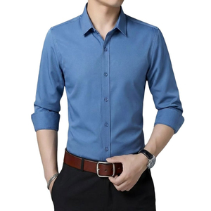 Men's Dark Grey Formal Dress Shirt Long Sleeve Slim Fit Solid Color Turn-<b>down</b> Collar Business Office Wear Anti-Wrinkle Cotton - Product Image 3