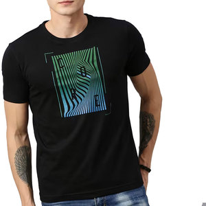 Camiseta de Lona para Hombre, Cuello Redondo, Cómoda, Estilo Personalizado, Casual, Lisa, Transpirable y Ecológica, Fabricada en Pakistán - Product Image 1