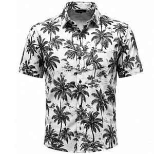 Camisa de Oficina Estampada y Elegante para Hombre, Camisa de Tela Suave con Material Transpirable y Diseño Moderno y Elegante - Product Image 1