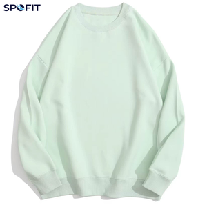 Sweat-shirt à capuche oversize en coton bouclé de qualité supérieure, respirant, décontracté, pour l'automne, avec logo personnalisé sur le devant - Product Image 2