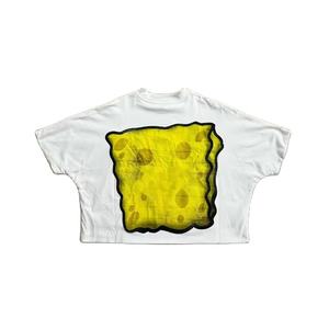 Logo personnalisé 300 GSM T-shirt à coupe large pour hommes, haut court, coupe boxy, Streetwear T-shirt en coton lourd, coupe en boîte, bouffée en détresse - Product Image 5