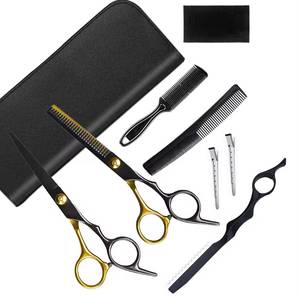 ชุดกรรไกรตัดผมมืออาชีพ Morje พร้อมหวี คลิปหนีบผม สแตนเลสสตีล 4Cr13 ด้ามจับขนาดกลาง 28 ซี่ฟัน ปลายแหลม สำหรับร้านเสริมสวย - Product Image 4