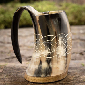 แก้วมักทรงเขาควายธรรมชาติน้ำหนักเบาขัดเงาทันสมัยความจุ600มล. สำหรับงานเลี้ยงชากาแฟสไตล์นอร์ดิก - Product Image 1