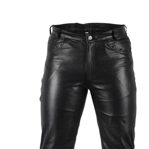 กางเกงหนังแฟชั่นสตรีทสไตล์เอวสูงลำลอง กางเกงหนังซิป กางเกงหนัง PU - Product Image 5