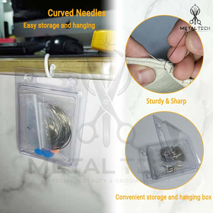 Hair Extension Professional Tool Set Curved <b>Needles</b> J-Shape Bent <b>Needles</b> Straight <b>Needles</b> and Loop <b>Threader</b> Assortment - Product Image 4