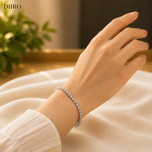 Women's 925 Sterling <b>Silver</b> Moissanite Tennis <b>Bracelet</b> Round Brilliant Cut Luxury Claw Setting Anniversary Gift - Product Image 5