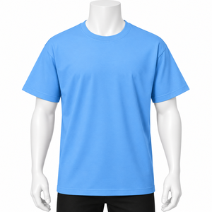 T-shirt décontracté à manches courtes pour homme, col rond, 100 % coton de haute qualité, respirant, écologique, Seed Fashion Blue - Product Image 1