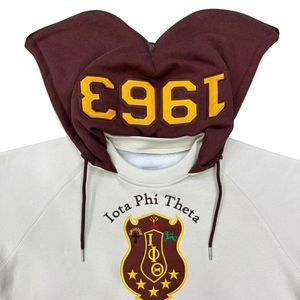 เสื้อฮู้ด Iota Phi Theta Neutral Prep พร้อมตราสัญลักษณ์เชนิลล์ เสื้อผ้ากรีกคุณภาพพรีเมียม เสื้อพูลโอเวอร์สำหรับชมรมนักศึกษา ทรงคลาสสิก - Product Image 3