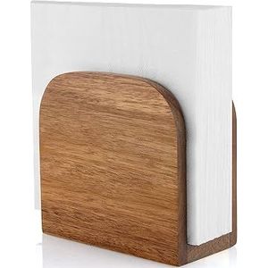 AZ ENTERPRISES Modern Wood <b>Tissue</b> Box & Napkin <b>Holder</b> Free Standing for Home <b>Kitchen</b> Restaurant Use - Product Image 4