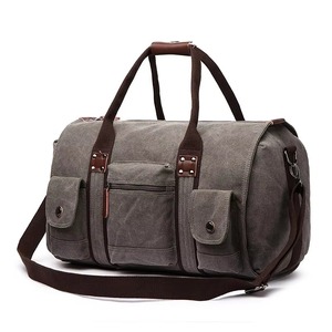 Sac à dos tactique en toile avec rabat en cuir, fermeture éclair et poignée supérieure pour les voyages et les activités sportives unisexes - Product Image 4