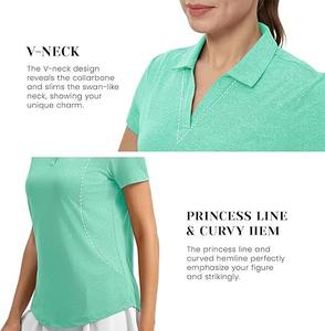 Polos para Mujer, Ligeros, de Secado Rápido, Mezcla de Algodón, Deportivos, para Entrenamiento, Golf, Tenis, Uso Casual, Marca Privada Personalizada - Product Image 3