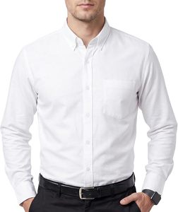 เสื้อเชิ้ตคอร์เท็กซ์คอตตอนสำหรับผู้ชาย ผ้าฝ้าย 100% แขนยาว ทรงออกซ์ฟอร์ด ติดกระดุม  สำหรับทำงานหรือใส่ลำลอง มีกระเป๋าเสื้อ - Product Image 2