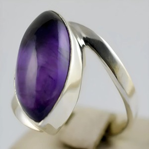 Amethyst <b>Ring</b> gemstone Handmade 925 Sterling <b>Silver</b> Bezel Setting <b>Statement</b> Promise <b>ring</b> for Women Purple Pear Shape Gemstone - Product Image 4