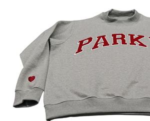 เสื้อสเวตเตอร์คอเต่าสีชมพูสำหรับผู้หญิง พิมพ์ลายตัวอักษร Park ผ้าฝ้ายถัก 100% สำหรับใส่ในฤดูใบไม้ร่วง - Product Image 2