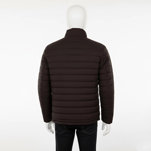 Chaqueta Acolchada con Capucha para Hombre, Color Marrón Oscuro, Resistente al Viento, de Poliéster, Casual, Invierno, Reversible, Ecológica, Corte Regular, Color Sólido - Product Image 2