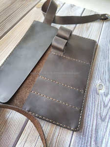 Étui de protection en cuir de luxe pour ciseaux de barbier, pochette pour ciseaux de coiffure, étui de ceinture pour salon, organiseur de ceinture, étui de barbier LBSP-0013 - Product Image 4