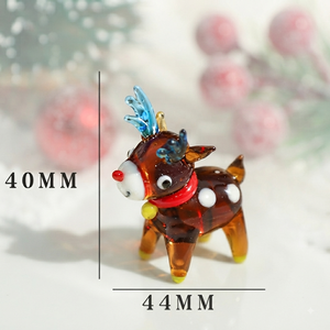 Décorations miniatures en verre en forme d'animaux pour restaurants, cafés, bars et aménagement de table festif pendant la saison des fêtes - Product Image 2