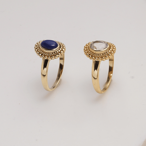 Natural Rainbow Moonstone <b>Ring</b> 925 Sterling Silver <b>Gold</b> Plated Bezel <b>Set</b> Handmade Oval Gemstone <b>Ring</b> for Women Wholesale - Product Image 2