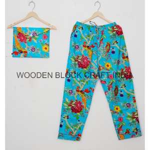 Latest Trendy 100% cotton fabric Pajama Set Sleepwear Set for <b>Women</b> <b>Top</b> Quality Digital Prints with Customize size Available - Product Image 4