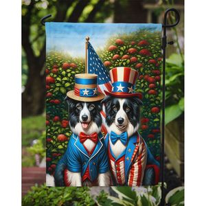 All American Border Collie Multicolor Garden Flag Buzón Decorativo Patio Banner para Patio Artwork & Flower Beds Lawn Sign Size - Product Image 3
