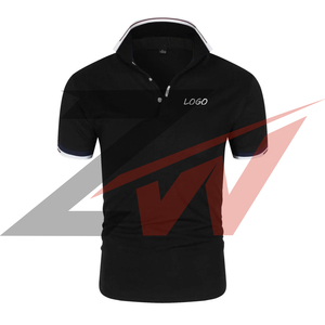 Camiseta deportiva de manga corta con cuello deportivo, nuevo diseño cómodo, estampado digital, corte ajustado, cuello vuelto, para hombre. - Product Image 3