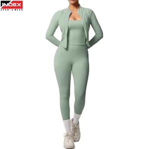 2026 New Arrival Ladies Yoga <b>Jacket</b> And Legging 2 Piece Set Stylish <b>Workout</b> Clothing Stretch Fitness Sportswear - Product Image 1