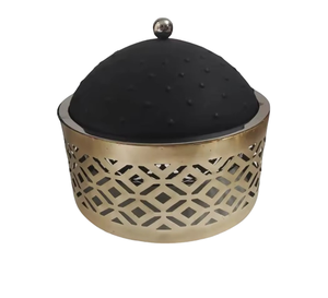 Casserole en métal de qualité supérieure au design attrayant pour la maison et les fêtes, couleur noir et or - Product Image 1