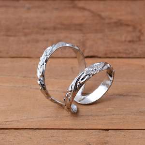 925 <b>Sterling</b> <b>Silver</b> Luxury Unisex Floral Finger Splint <b>Ring</b> <b>Adjustable</b> Arthritis Support Joint <b>Ring</b> - Product Image 4