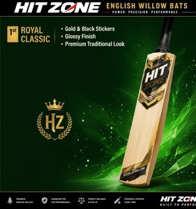 Batte de cricket en saule anglais de qualité supérieure HIT ZONE, édition Power Stroke professionnelle, avec un équilibre et un contrôle supérieurs - Product Image 3