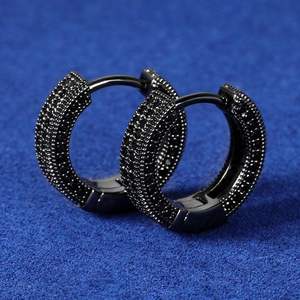 Pendientes de Aro Modernos, Regalo de Boda, Joyería de Moissanita, Chapados en Oro, Plata de Ley 925, Estilo Iced Out - Product Image 1