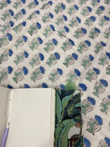 Handmade Block Printed Cotton Kantha <b>Quilt</b> Bohemian Style Floral Pattern All-Season Home Decor Blanket - Product Image 4