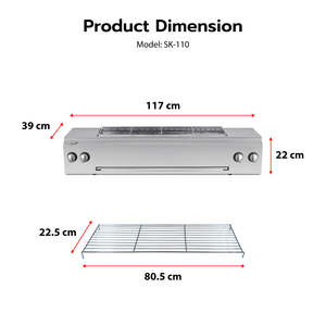 Parrilla Eléctrica Infrarroja Sin Humo Gmax Silver con Ventilador - Parrillas y Planchas Eléctricas - Product Image 3