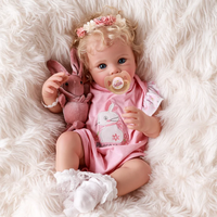 Poupées Reborn Babeside de 17 pouces, souriantes, réalistes, pour bébés filles, poupées de mode, jouets en peluche, jouets DIY, expédition rapide 3-7 jours