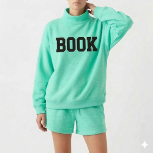 Women Turtleneck and <b>Shorts</b> Set Winter Solid Streetwear Supported by <b>Tech</b> Pack Development for Accurate Apparel Production - Product Image 1