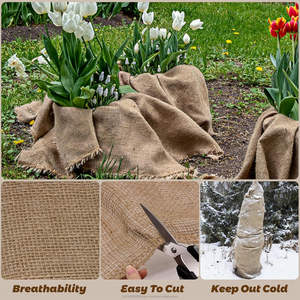 ผ้าใยปอกระเจาธรรมชาติ 100% เป็นมิตรกับสิ่งแวดล้อม ทนทาน ย่อยสลายได้ทางชีวภาพ ความหนาแน่น 260 GSM กว้าง 40 นิ้ว x ยาว 80 ฟุต น้ำหนัก 9 ออนซ์ แบบม้วน - Product Image 3