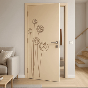 Puertas Interiores de Madera Minimalistas y Elegantes de 900 × 2100 mm para Hoteles y Residencias, Puertas de MDF Sólido para Habitaciones - Product Image 5