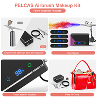 Portable Smart LCD Écran Sans Fil Auto Aérographe Compresseur Machine Rechargeable Nail Art Peinture Gâteau Maquillage Air Brush Pistolet